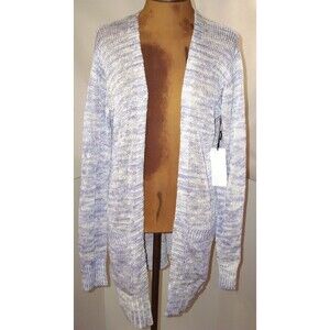 New NWT Womens Worth New York Designer Cardigan Sweater S Open Purple White